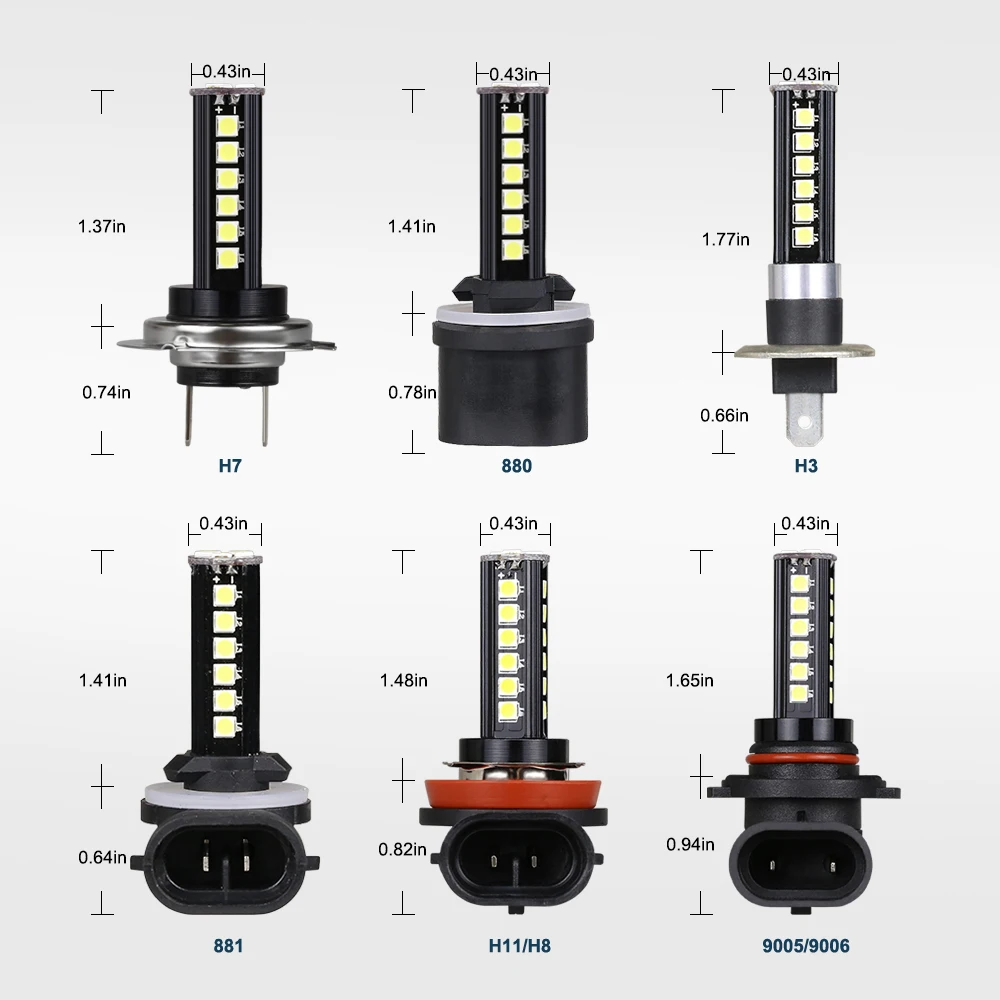 NLpearl 2x Автомобильная противотуманная фара H11 Светодиодная лампа желтый H9 H8 Led 9005 HB3 9006 HB4 H4 H7 Led H1 H3 H27 880 881 светодиодные противотуманные лампочки 3000K