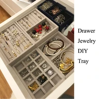 fashion hot sale diy rings bracelets gift box jewelry storage tray jewellery organizer earrings holder small size fit most room