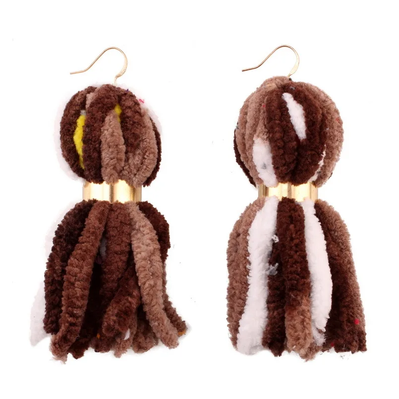 Красочные большие объемные серьги-подвески для женщин дизайнерские брендовые