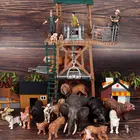 Экшн-фигурка Oenux, Классическая фигурка Африканского дикого льва, зоопарк, Зебра, жираф, слон, олень, модель, обучающая игрушка