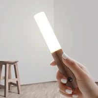 new led infrared sensor photosensitive sensor night light wireless usb rechargeable night lamp for bedside wardrobe wall lamp
