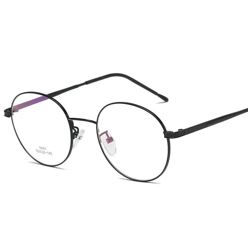 

Новая Металлическая оправа для очков в стиле ретро, модная круглая Женская и мужская оправа для очков