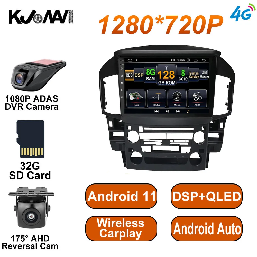 

8+128G Android 11.0 CarPlay Car Radio Multimedia Video Player Auto Stereo GPS For Lexus RX300 XU10 1997 - 2003