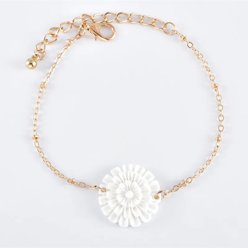 

Creative Crystal Bead Flower Moon Shell Leaf Multilayer Bracelet Set Fashion Jewelry Accessories for Women