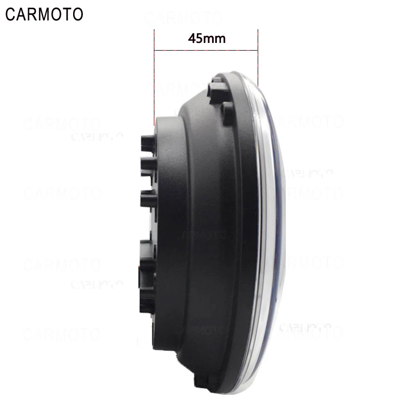 1pcs 7 Inch DOT SAE E9 Motorcycle Headlamp with angle eye Led Headlight 7inch housing bucket trim ring for Touring Electra Glide
