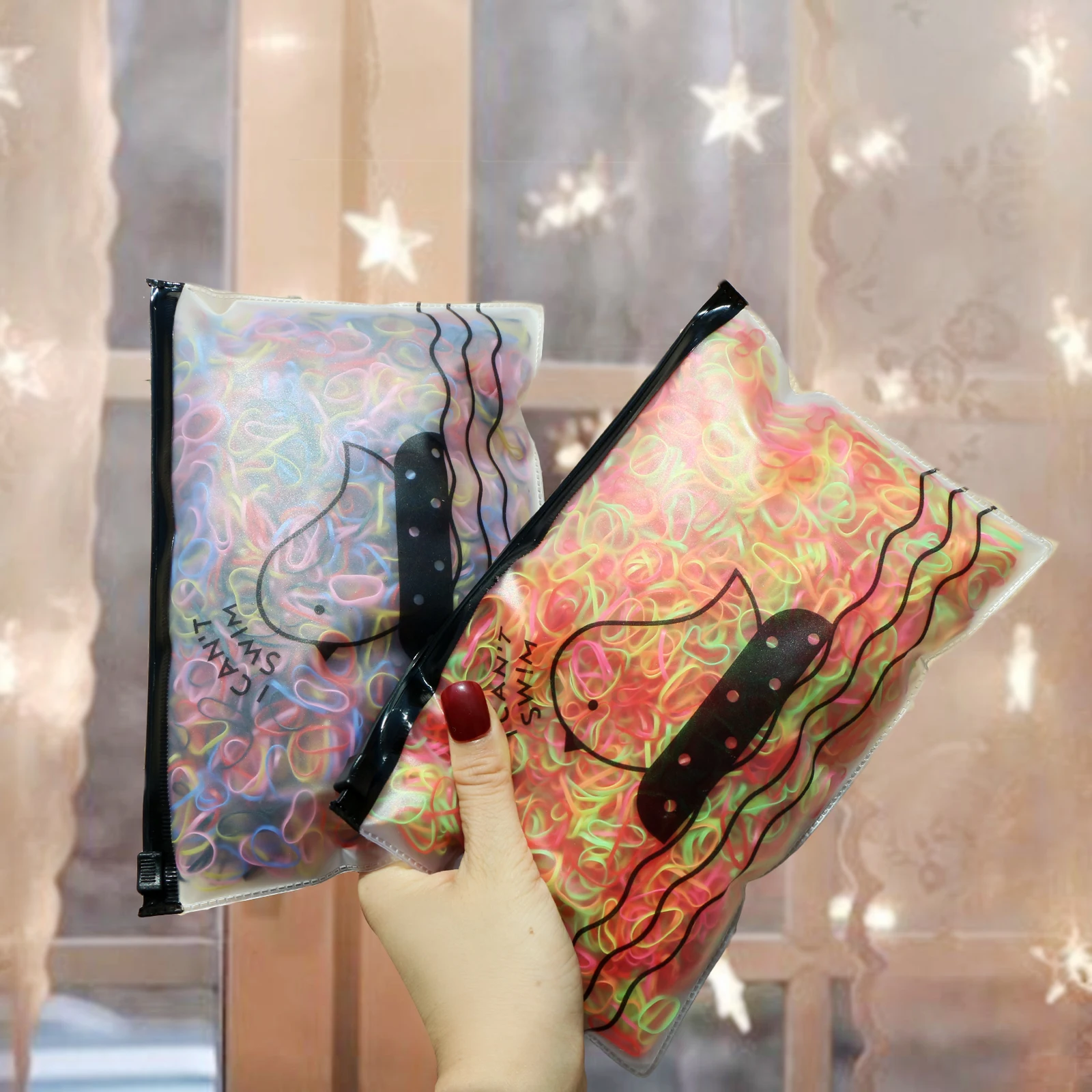 1000 шт./компл. и девочек резинки для волос резиновые с завязками Красочный милый