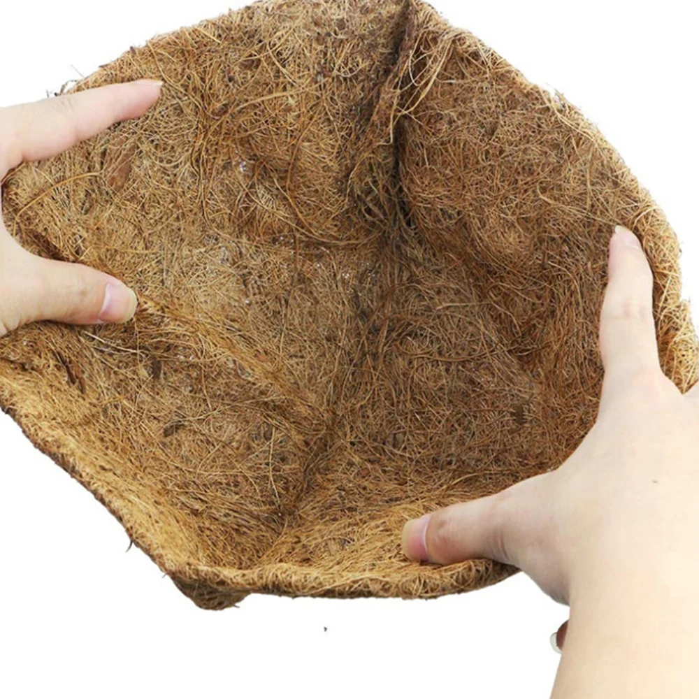

1PCs Coconut Palm Cushion For Plastic Flower Pot Square Gardening Mix Soil Lock Design Mat Flower Pot Plant Change Cushion