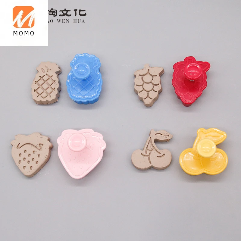 

Funny Pottery Three-Dimensional Spring Printing Mold Cartoon Plastic Cookie Mold Press-Type Children's Pottery Mold Set