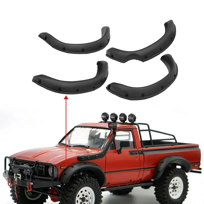 4Pcs Rubber Fender Prevent Scratch Widening Wheel Eyebrow for 1:10 Tamiya RC 4WD TF2 Mojave Hilux Crawler Car Body Part | Игрушки и