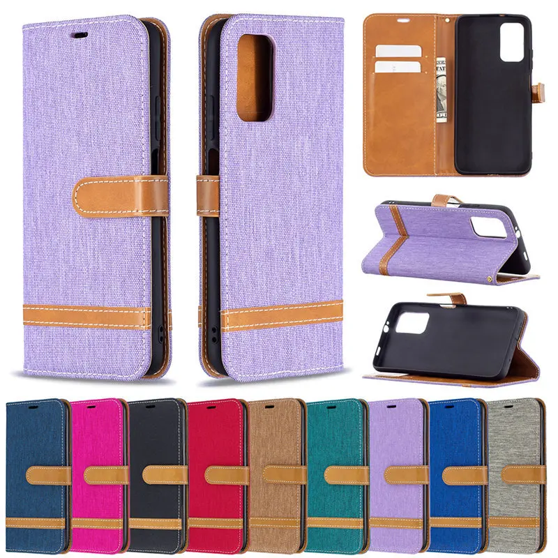 

Джинсовый кожаный чехол для LG K42 чехол LM-K420HM, LM-K420YM Винтаж ремешком флип чехол-книжка с кошельком чехол для LG K42 Чехол-держатель для телефона