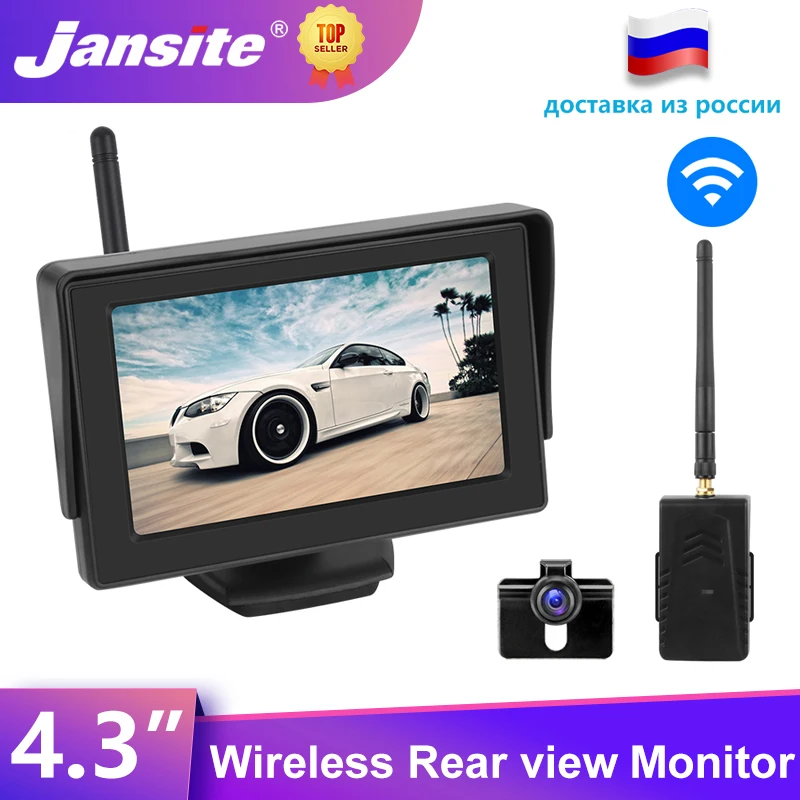 

Беспроводная камера заднего вида Jansite, 4,3 дюйма, с монитором и системой ночного видения