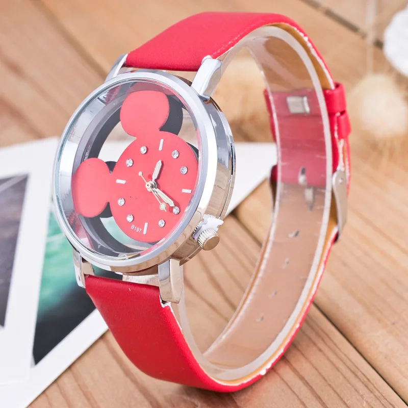 Новые кожаные модные брендовые часы с браслетом Детские повседневные кварцевые