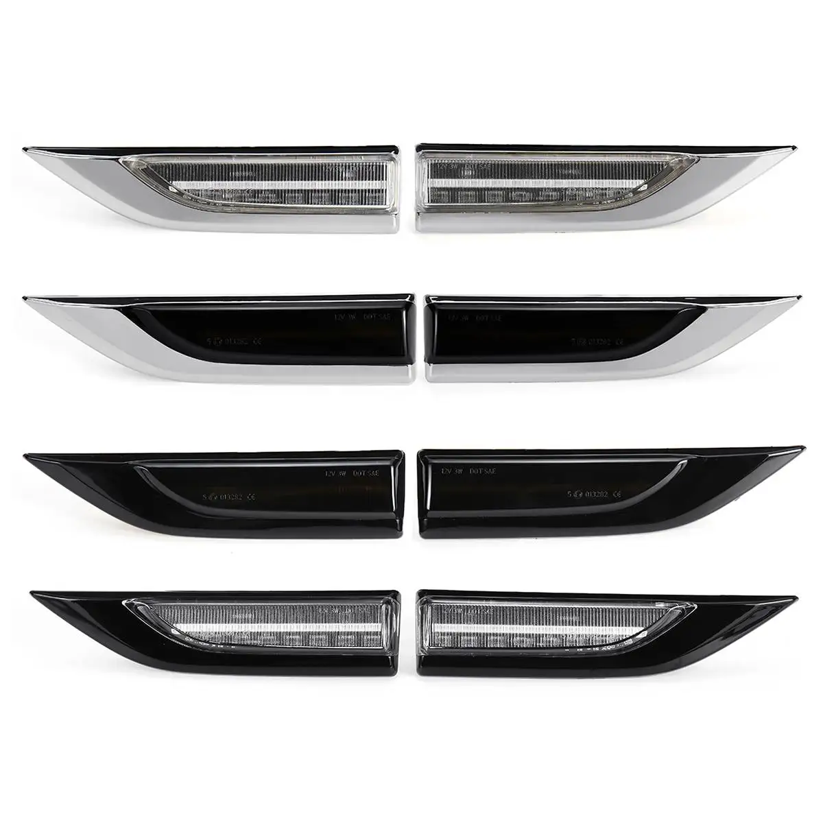 Пара динамических светодиодные боковые габаритные фонари 12 В световой сигнал