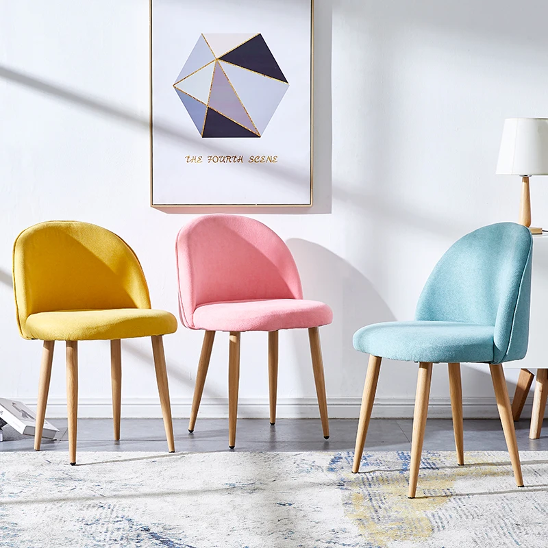 Скандинавские INS Досуг кованого железа мягкий стул столовая стулья для обеденных