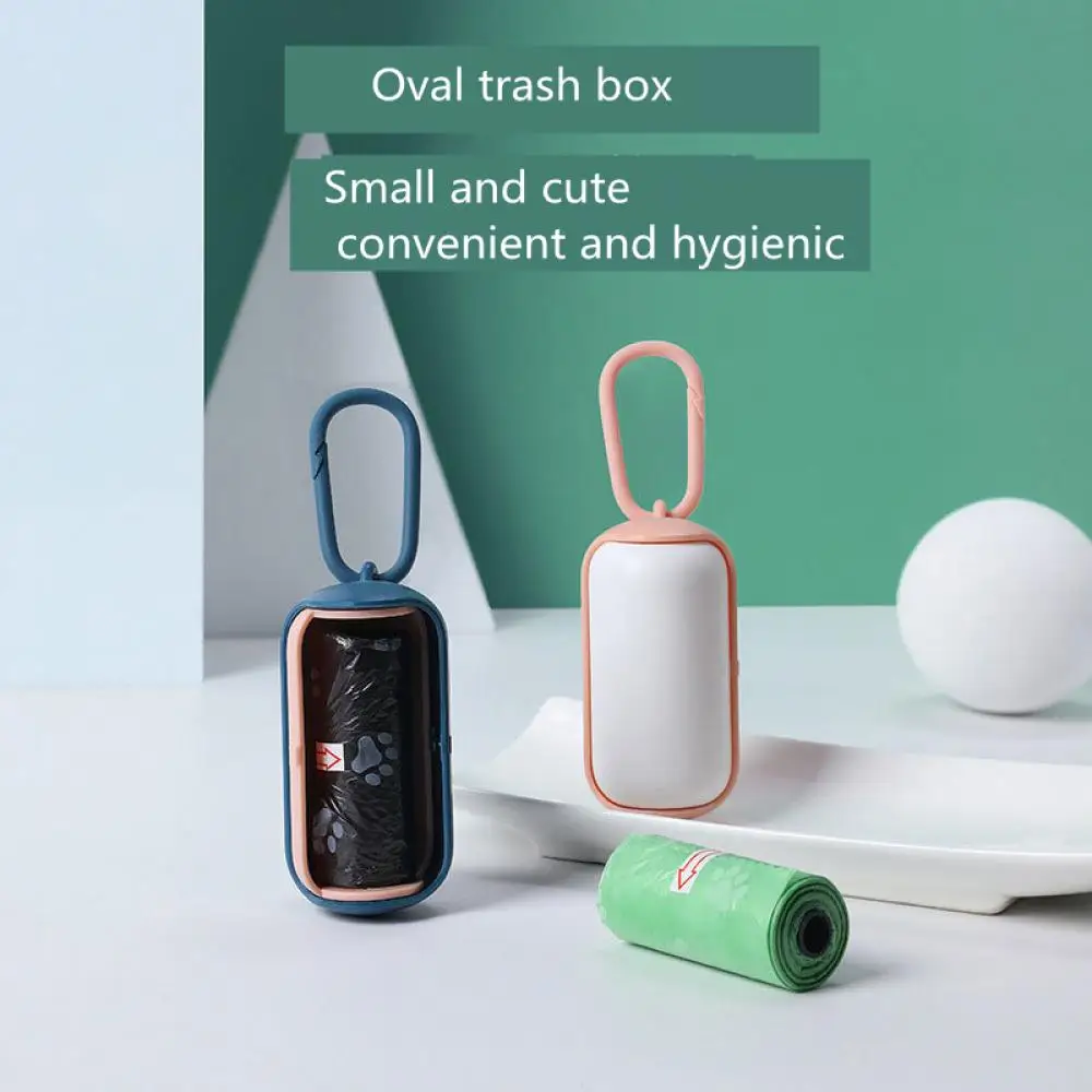 

Small Cute Oval Shape Pet Waste Poop Bags Dispenser Pet Trash Bag Carrier Holder For Small Dog Garbage Clean Pet Supplies