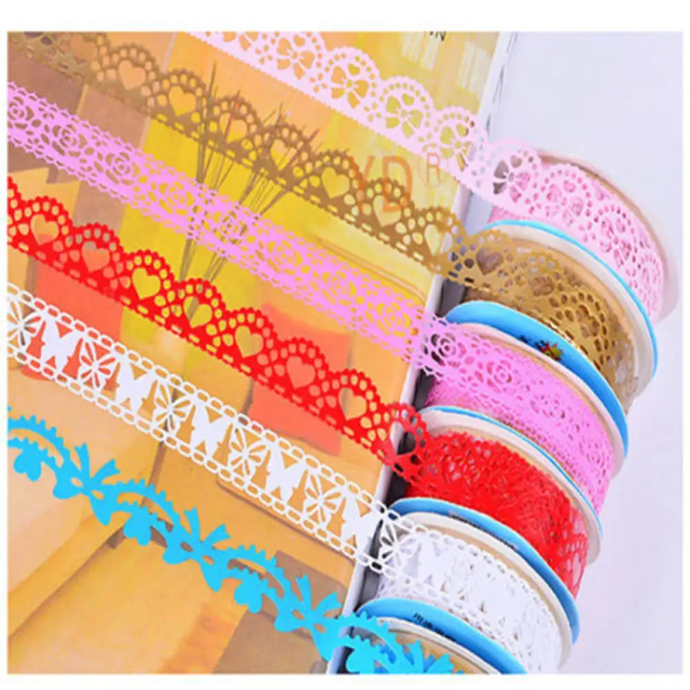 1 шт. DIY Васи кружевная лента Washi декоративные Стикеры Скрапбукинг Бумага клейкая