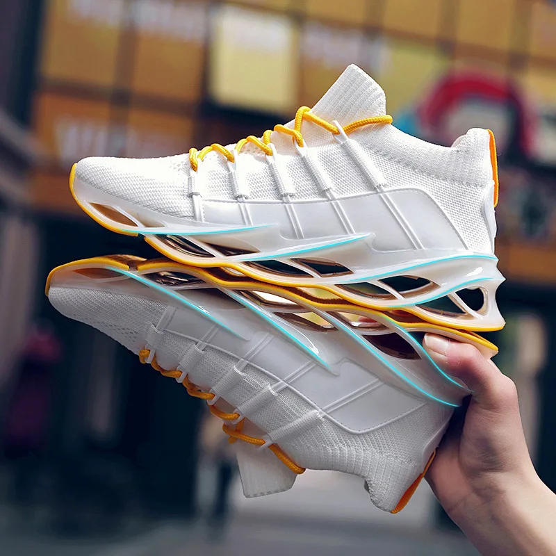 

Men's Running Shoes High Elastic Non-slip Wear Shoes Casual Shoes Trend Classic Flying Woven Lightweight Comfortable Cushioning