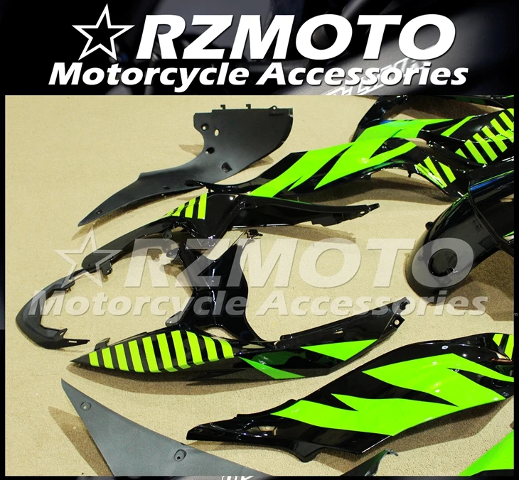

Injection Molding ABS Full Fairing Kit fit for Kawasaki Ninja ZX6R 636 2013 2014 2015 2016 2017 Bodywork set Green Black Cool
