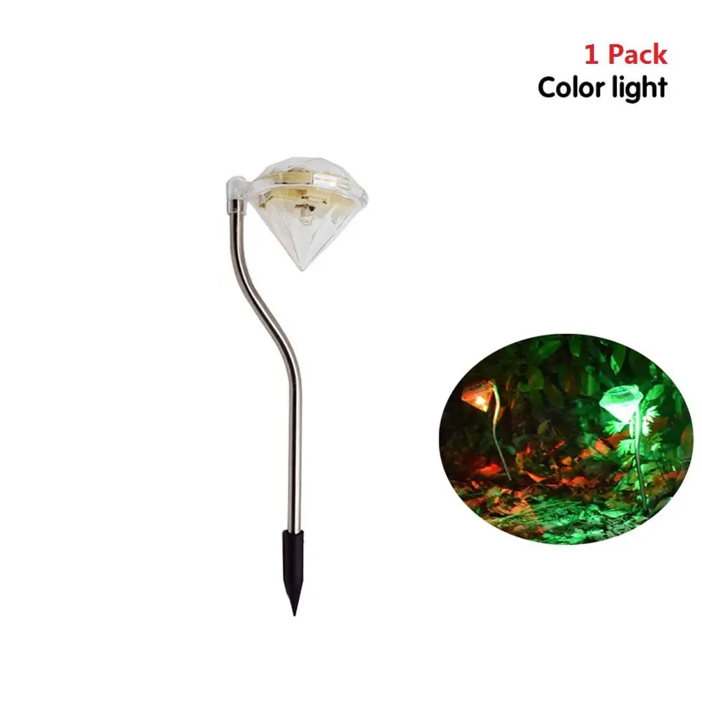 Solar Led Diamond Light 1 Pack Garden Lights Outdoor Stainless Steel Landscape Path for Home Courtyard Decoration | Освещение
