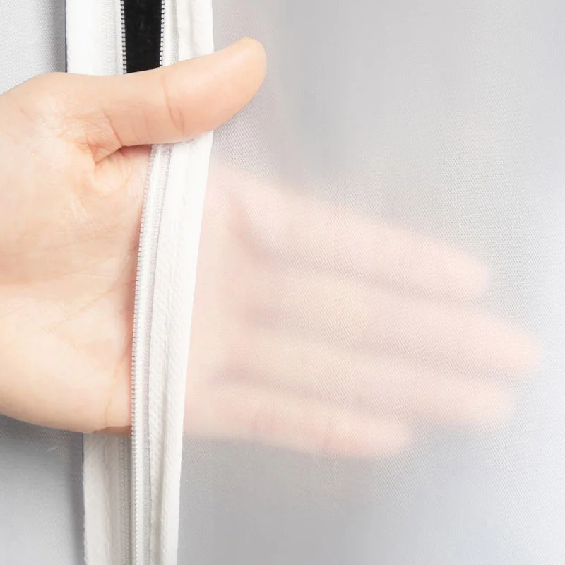 Полностью закрытая сумка для одежды с пылезащитой высокой емкости, подвеской 3D, однотонной прозрачной чехлом на костюм.