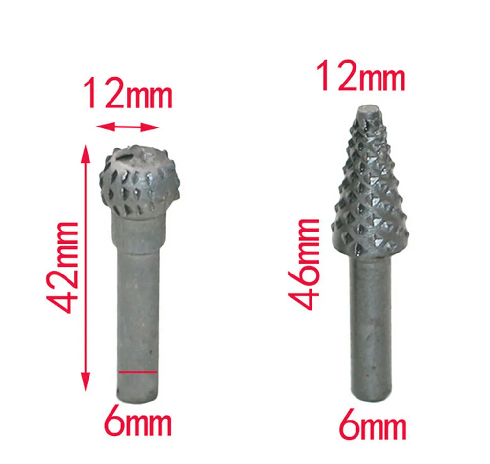 5pcs/Set Power Tools Woodworking Rasp Chisel Shaped Rotating Embossed Grinding Head Tool Engraving Pattern Cutter Milling | Инструменты