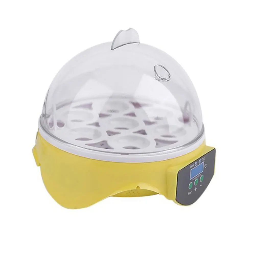 Hazy Mughal EU Plug 7 яиц цифровой инкубатор Автоматическая птица утки куриные яйца