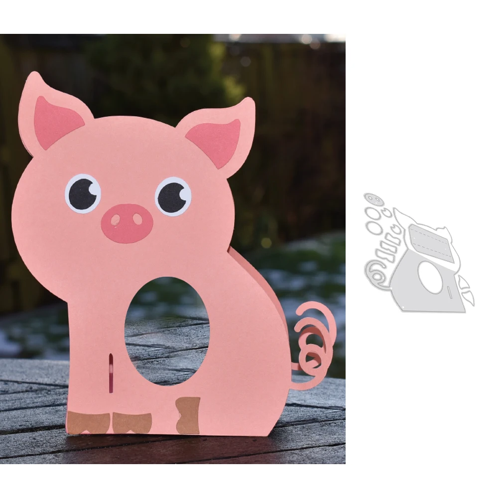 3D формы в форме свиньи металлический трафарет шаблон для сделай сам скрапбукинг