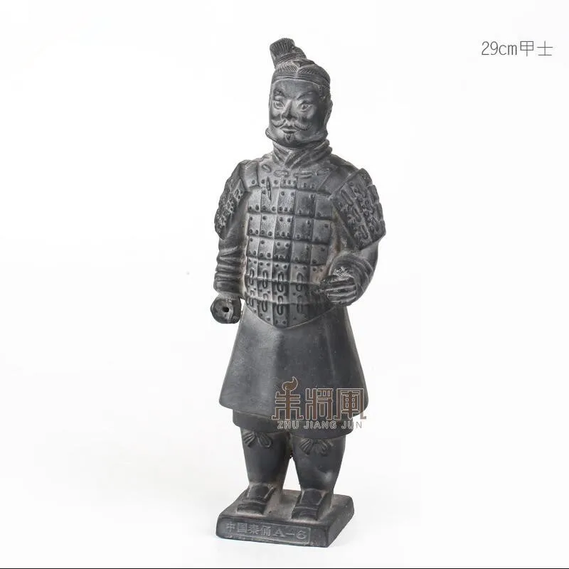 29cm soldier 29 см терракотовые армейские воины орнамент Керамика фигурка ремесла домашний декор династии Цинь солдат Модель Скульптура китайский стиль подарок - Цвет: 29cm soldier