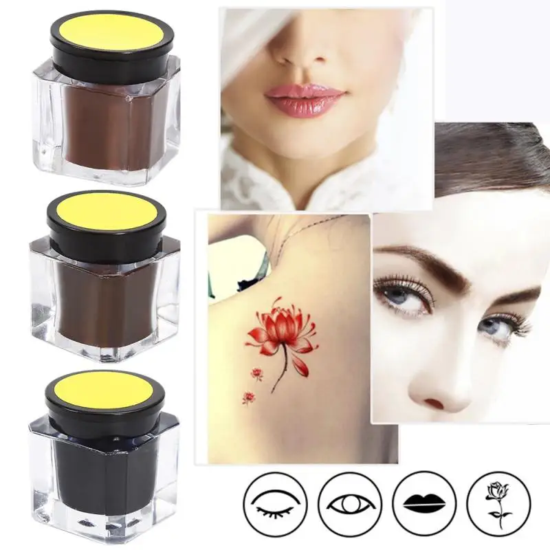 

15ml Tattoo Practice Ink Semi Permanent Makeup Eyebrow Lips Eye Line Tattoo Color Microblading Pigment For Body Tattoo Art TSLM1