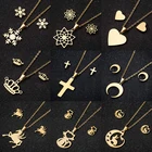 Комплект из колье и серёг, из нержавеющей стали