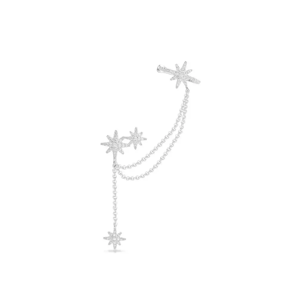 1 шт. модные серьги-подвески в форме звезды с кисточками серьги-манжеты для женщин