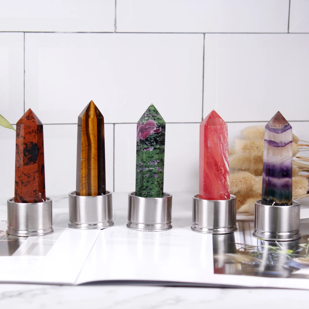 304 натуральная Хрустальная колонна энергетическая чашка для воды стеклянная