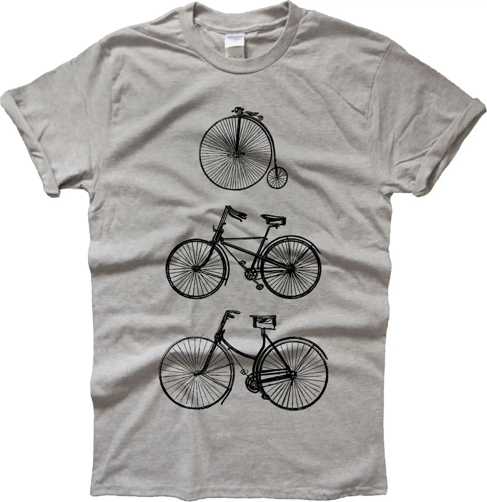День для езды винтажные велосипеды футболка забавные тройник модный стиль