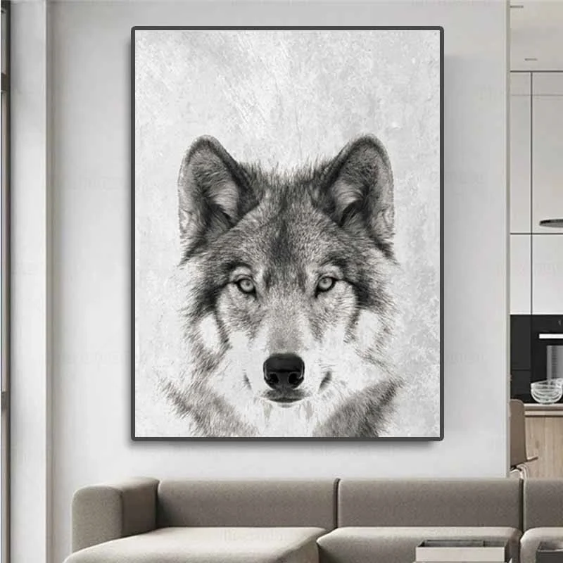 Настенная картина с изображением диких животных Картина на холсте волка