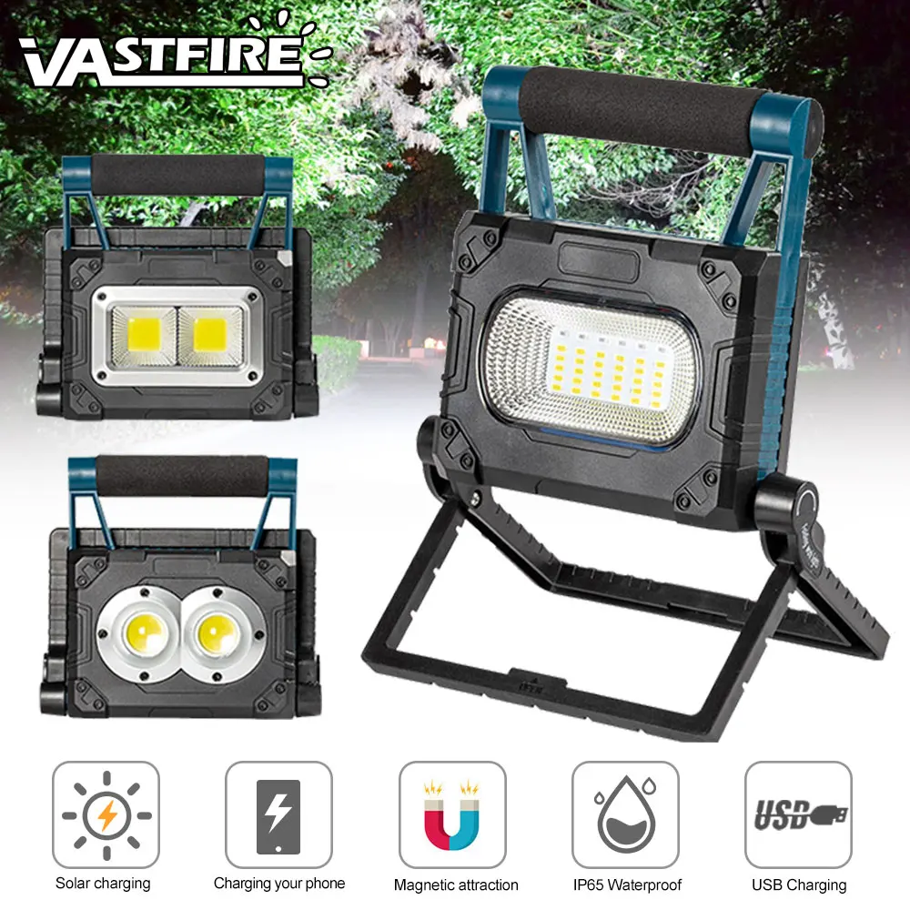 Мощный портативный Точечный светильник светодиодный складной рабочий на