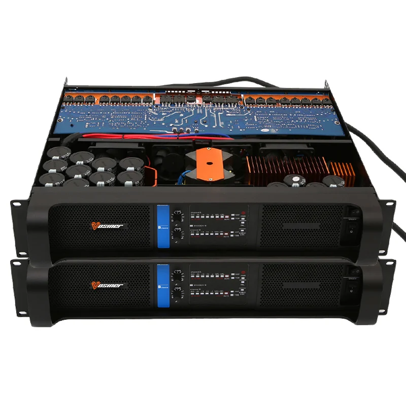 

Vosiner FP14 professional power amplifier home karaoke 2 channels 4400 watt amplifier