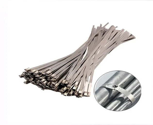 

10/30/50PCS Stainless Steel Cable Tie Heavy-duty Self-locking Cable Tie Multi-purpose Metal Winding and Locking Cable Tie