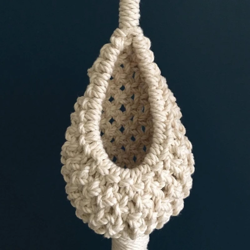 

Nordic Hanging Tapestry Flower Basket Tassel Hand-woven Macrame Wall Hanging Bohemian Home Decorations Hand Knotted Rope