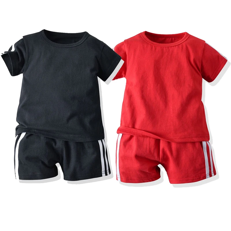 Топ и топ Модный комплект одежды для маленьких мальчиков девочек пуловер