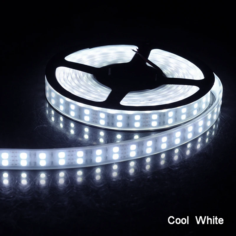 

5m/lot 12v RGB led strip tape light 5050 double row luces navideñas fita tira luz led waterproof 120leds/ m lights decoration