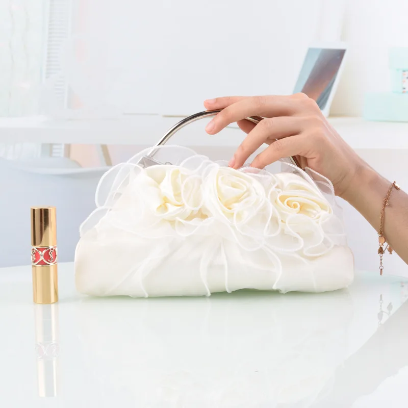 Ручная сумка с белой розой роскошные сумки феей для невесты на плечо свадьбы