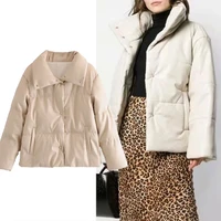 za womens jacket winter 2021 warm imitation leather parkas coat female outerwear autumn jacket long sleeve woman coat clothing