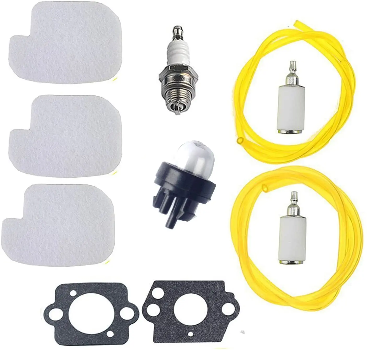 

530069247 Chainsaw Parts for Compatible with Poulan P3314 530095646 Air Fuel Filter with Fuel Line Spark Plug Gasket Primer Bulb