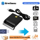 Считыватель смарт-карт Grwibeou, устройство для чтения карт SD, TF, MMC, USB, для Windows 7, 8, 10, Linux OS