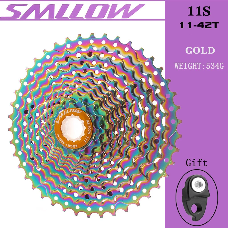 SMLLOW MTB красочные кассета 11 Скорость 13 15 17 19 21 24 28 32 36 42T Хромомолибденовая Сталь