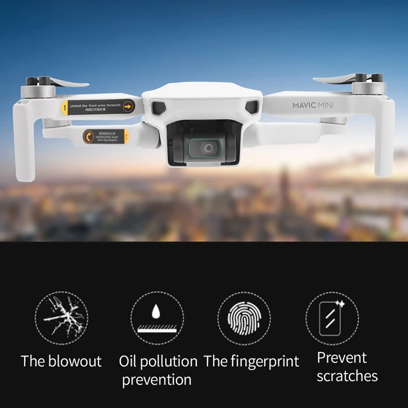 4 шт. Защитная пленка для объектива камеры DJI Mavic Mini 9H Закаленное стекло защита от