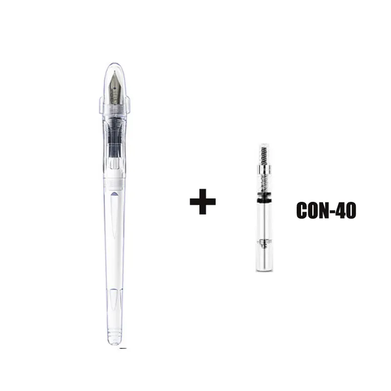 1 шт., ручка-шезлонг Pilot Cali, FP-60R EF/F/M, острые прозрачные ручки, специально ручка, 0,3 мм/0,38 мм/0,5 мм - Цвет: With converter
