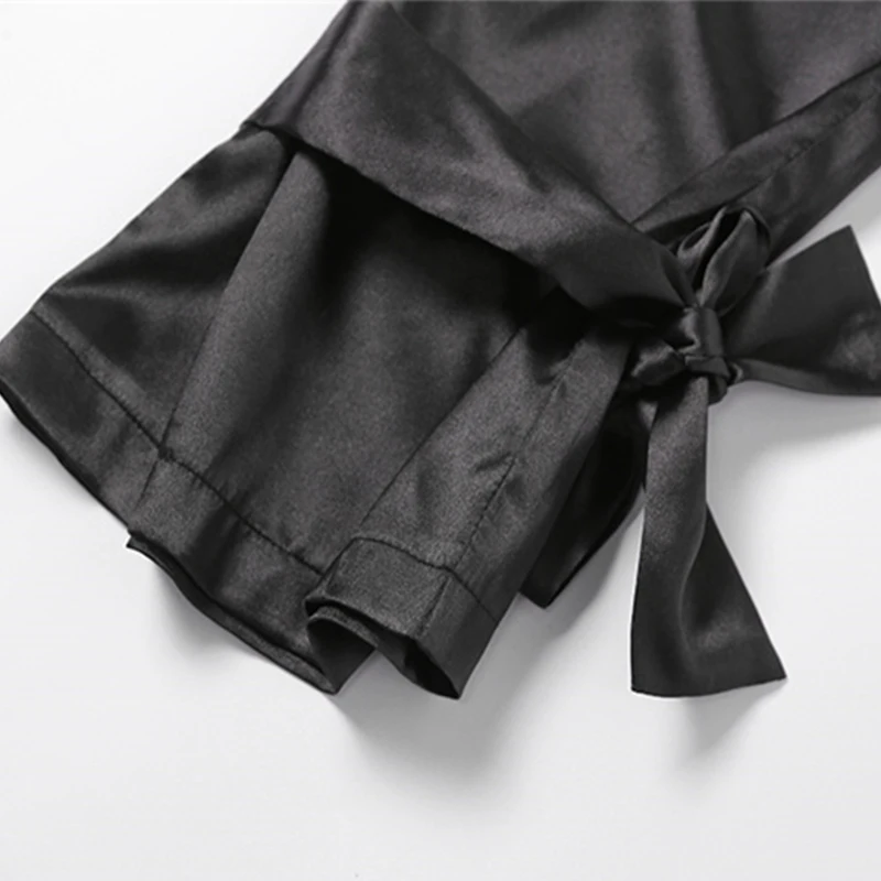 

Girlchic Pants Drawstring Bow Trendy Slim Solid Bottoms Designed Sexy Soft Hollow Out High Waist Pant Ankle Banded Casual Autumn