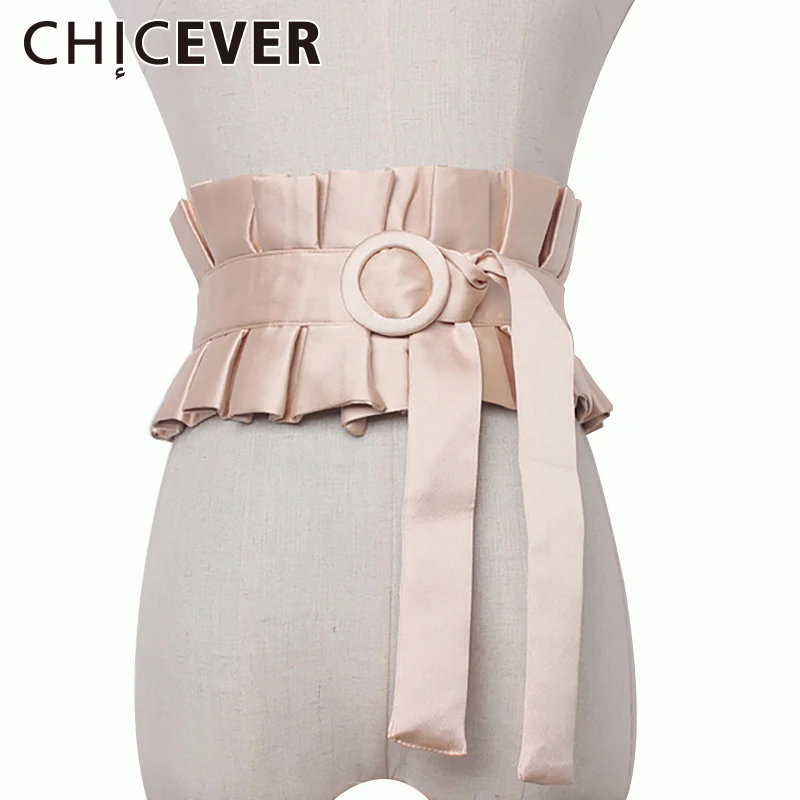 

CHICEVER 2020 Summer Vintage Ruffles Cummerbunds Women Female Belts Wild Slim Bandage Women's Belts Fashion Casual