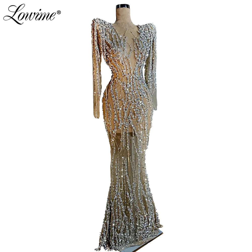 Серебряными кристаллами вечернее платье 2020 новый пользовательский бисер